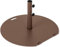 GYMAX Base per Ombrellone da Patio con Ruote, Rotonda e Pesante, Piede Parasole, Supporto Ombrello da Esterno in Metallo con 2 Manopole di Serraggio, Compatibile, per Piscina Balcone Giardino