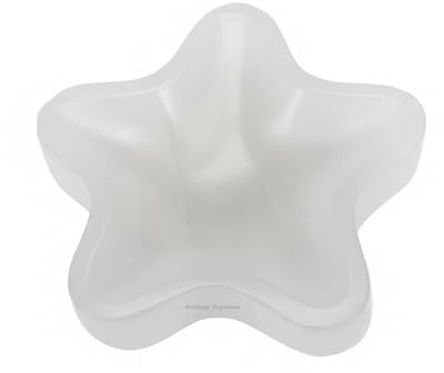 Erliway Selenitschale zum Aufladen von Kristallen, 6 cm große natürliche Kristallschalen zum Reinigen und Heilen von Steinen,sternförmige Selenit-Ladeplattenschale zum Meditieren und Dekorieren