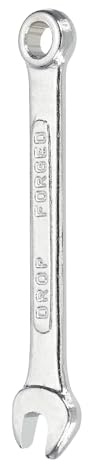 sourcing map Combination Wrench 6mm Metric 12-Point Box and Open End Zinc Plated Steel Double Ended Spanner Tool for Automotive Pipe Furniture Machinery DIY Repair, Silver White