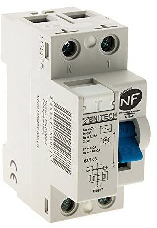 Interrupteur différentiel 63/2 30mA Type AC NF - Zenitech
