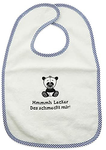Wolimbo Lätzchen mit Klettverschluss - Weiss - personalisierbar - mit Wunsch Name/Motiv - bestickt - Babylätzchen - für Mädchen und Jungs