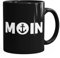 Kaffee-Tasse Moin mit Anker Frühstückstasse einfarbig MoonWorks® schwarz unisize