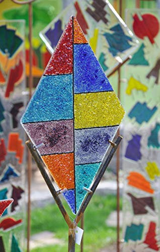 Gartenskulptur aus Glas und Metall