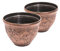 Pflanztopf mit Rankenmuster im griechischen Stil, rustikaler Look, Kunststoff, 25.4 x 20.3 cm, Blumentopf für den Innen- und Außenbereich, Garten, Terrasse, Büro, leicht, wasserabweisend (Kupfer)