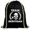 ShirtStreet Junggesellenabschied JGA natur Turnbeutel Rucksack Gymsac Team Bräutigam Award Kombi, Größe: onesize,schwarz