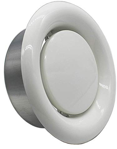 Kair 125mm White Metal Fire-Rated Ceiling Extract Valve