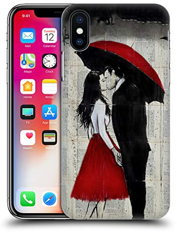 Head Case Designs Offizielle Zugelassen LouiJoverArt EIN Neuer Kuß Rote Tinte Harte Rueckseiten Handyhülle Hülle Huelle kompatibel mit Apple iPhone X/iPhone XS