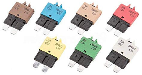 Mintice 12V/24V 30A Manuel Reset Moteur de Voiture disjoncteur Audio en Ligne Porte fusible Lame stéréo de Protection réinitialiser Le fusible