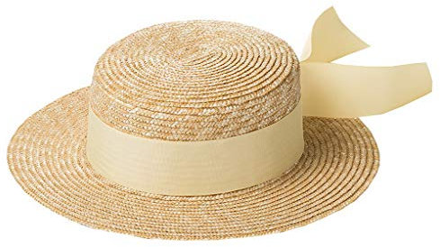ACMEDE Kreissäge Strohhut Sommerhut Erntehut Gartenhut Sonnenhut mit Ripsband 7 cm breite Krempe Herren Damen Strohhut Kreissäge Größe Einstellbar