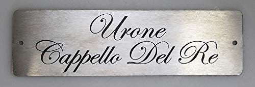GUIZZO Creart - Externe Hausnummer und Personalisiertes Türschild aus Edelstahl, Personalisiertes Türschild, Hausnummernschild, Namensschild, Schild mit Eingraviertem Namen 18x5H cm, Made in Italy