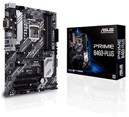 ASUS Prime B460-Plus Intel® B460 (LGA 1200) ATX motherboard with RGB headers, dual M.2, DDR4 2933MHz, HDMI, D-sub, DVI, USB 3.2 Gen 1 ports, Intel® Optane memory ready, SATA 6 Gbps