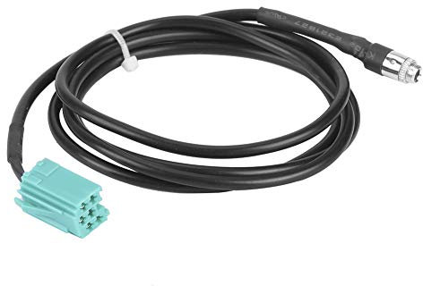 Qiilu Câble Adaptateur d'entrée Audio, câble Adaptateur d'entrée AUX Jack 3.5mm Cordon Audio adapté pour Clio Espace Twingo