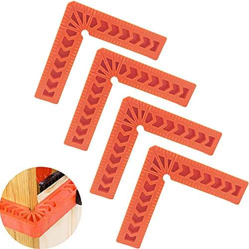 Positioning Squares, CTRICALVER 4 pcs 4 90 Degree Clamping Squares, Right Angle Clamps, for Picture Frame Box Cabinets Drawers