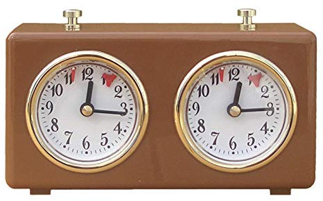 Gusengo Minuterie D'Horloge D'éChecs - Numérique Chronomètre en Bois, Outil D'horloge D'échecs pour Jeu D'échecs Pendule D'échecs Compte À Rebours Game Timer Chess Clock Timer, Brun