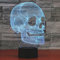 PONLCY Schädel Nachtlicht 3D Illusion Lampe, 7 Farben Schlafzimmer Dekoration Schreibtischlampen, USB Touch Tischleuchten für Halloween Dekoration