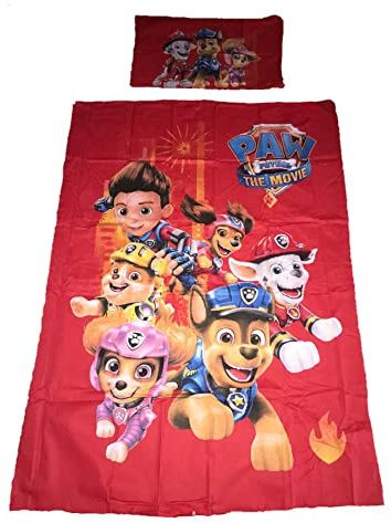 APTEX PAW Patrol Baby Bettwäsche 100x135 + 40x60 cm Ryder rot, Bunt