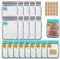 Spice Storage Bags - Tikplus 20PCS Reusable Food Bags, 2 Sizes Plastic Mason Jar Pouches 20pcs Lables, Leakproof Ziplock Seal Bag for Herb, Snack Container