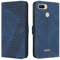 OKZone Kompatibel mit Xiaomi Redmi 6/6A Hülle, PU Leder Handyhülle Tasche Wallet Schutzhülle Xiaomi Redmi 6/6A, Flip Cover Klappbar Brieftasche Etui mit Magnet Kartenfach TPU Lederhülle (Blau)