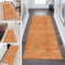 QQrunner Läufer Teppich Lang Flur rutschfest Waschbar Kücheläufer Orange 120x200cm Meterware Abstrakt Teppichmatten Waschbar Korridor Wohnzimmer Schlafzimmer 40-120cm Breit, Anpassbare Größe