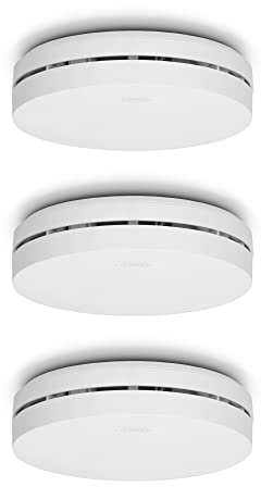 Alecto SA300 3X - Kompakter Design-Rauchmelder mit 10-Jahres-Batterie - Feuermelder 3er-Pack - Weiß