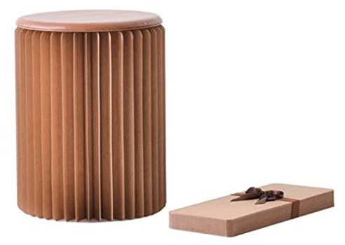ADITAM Klappstuhl Teleskop Kreative Möbel Indoor Outdoor Equipment Hocker Möbel Klappstuhl Stuhl (Color : Brown) Double The Comfort