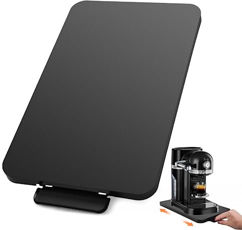 Coffee Maker Sliding Tray,Kitchen Caddy Sliding Tray for KitchenAid Stand Mixer Coffee Pot Slider Under Cabinet Appliance Toaster Blender Air Fryer Countertop Storage Moving Slider(9W x 14.5D)