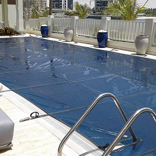 IBOWZ BâChe à Bulles Rectangulaire Couverture Couverture de Piscine d'hiver Bleue en Toute sécurité, 12/11/10/9/8/7/6/5/4/3/2/1M de Long, pour Piscine extérieure d'hôtel de Maison de Jardin