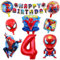 Geburtstag Luftballons Junge, Geburtstagsdeko Luftballons 4 Jahre, XXL Zahl 4 Ballon Rot, 9 Stück Geburtstag Folienballon Dekoration, Kindergeburtstag Party Dekoration Kit für Thema Party