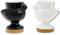 Flanacom Eierbecher Set aus Porzellan • Eierbecher Lustig • Geschenk zum Einzug ins Haus • Eierbecher Kinder • Lustige Eierbecher Porzellan • Neue Wohnung Geschenk (Vögel 2er Set)