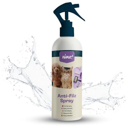 nimo® Anti Filz Spray | für Hunde, Katzen & Haustiere | Entfilzungsspray löst Verfilzung & Knoten im Fell | leichtere Kämmbarkeit, Fellpflege, Entwirrung