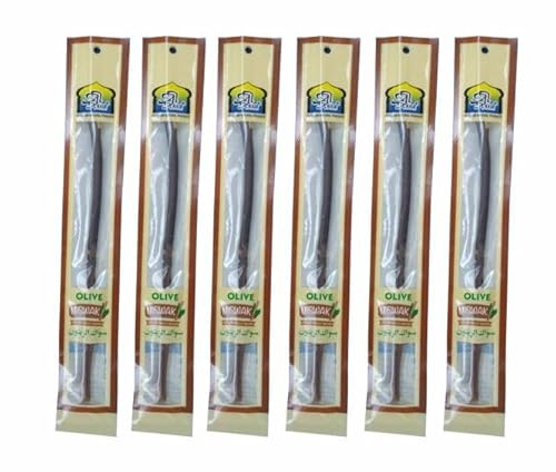 Natural Fresh Moist Vacuum-Packed Olive Miswak (6 Sticks) - Tooth and Gum Care (Natural Flavor) (6)