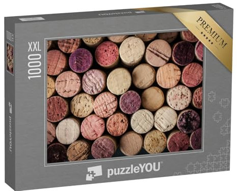Puzzle 1000 Teile XXL „Weinkorken, horizontaler Hintergrund“ – aus der Puzzle-Kollektion Wein