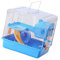 Angoily Doppelstöckiger Hamsterkäfig Für Kleine Haustiere Mit Plattform Sicher Und Leicht Zu Reinigen Inklusive Laufrad Und Wasserspender Blau