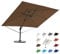 RS Trade 3x4 m Sonnenschirm 4-fach axial und 5-fach horizontal neigbar inkl. Schutzhülle & Windsicherung 360 Grad drehbar Ampelschirm Marktschirm Gartenschirm 300 x 400 cm mit Aluständer