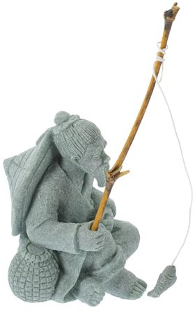 HAPINARY décorer Figurine de pêcheur Chinois Mini Figurines de pêcheur Ornement Aquarium décor de pêcheur Petite déco de Jardin Style Chinois Modèle Jardin de fées décorations Bureau Statue