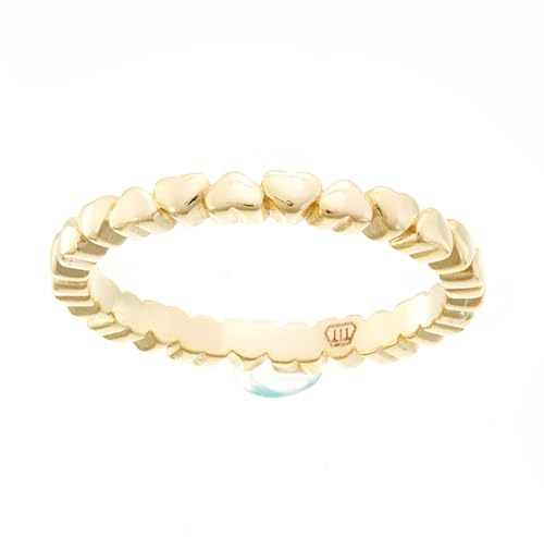 Beneto Ring Gold plattiert Silber mit Herzen AGG344-GOLD - Schaltung: 54 mm sBE0714-54 Marke, Estándar, Nicht-Edelmetall, Kein Edelstein