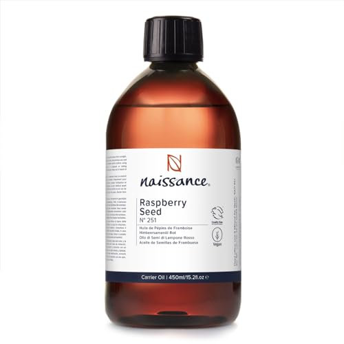 Naissance Aceite de Semillas de Frambuesa (No. 251) 450ml - Prensado en Frío, Natural, Vegano - Para Cuerpo, Cara, Piel, Pelo, Uñas