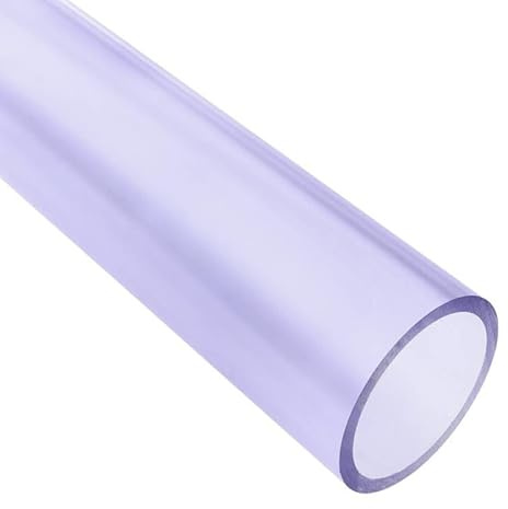 Tube de pression en PVC-U transparent Ø 63 mm | 1000 mm de long | Épaisseur de paroi : 3 mm | Tube en PVC transparent pour tuyau de piscine | (diamètre 63 mm, longueur 1000 mm)