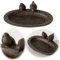 LS-LebenStil Vogelbad Vogel-Tränke Eisen Braun 19x12cm Balkon Terrasse Garten Bienen