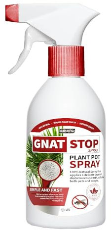 UK Grow Gnat Stop Spray - Natural Gnat Control- Fungus Gnat Repellent - 500ml - use with GNAT STOP Plant pot topper for best results