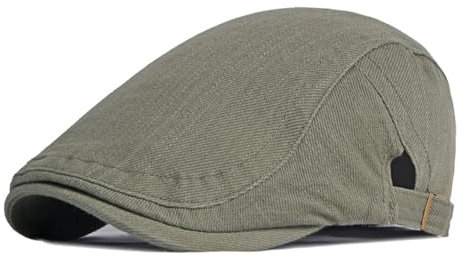 BUDUBIBI Baumwolle Baskenmütze Flatcap Herren Sommer Schirmmütze Newsboy Cap - Schiebermütze Herren Sommer Hut Verstellbare Cabbie barett Cap