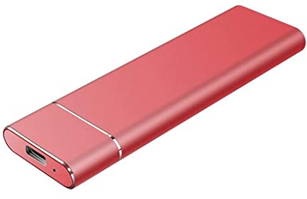 Disque Dur Externe SSD USB 3.1 Type-C 500Go 1To 2To Portable Solid State Drive (Color : Rot, Size : 2To)