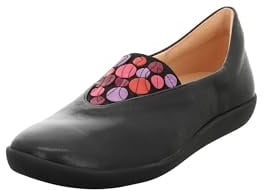 Think! Damen Nature chromfrei gegerbte nachhaltige Halbschuhe, SCHWARZ/Kombi 0010