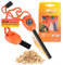 Kit di acciarino in pietra focaia e acciaio, 5 in 1, multifunzione, con bussola, righello, seghe e fischietto, asta in magnesio, strumento di sopravvivenza di emergenza, per viaggi, campeggio