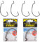 PRO FILSTAR Offset Haken Set 4 Stück N7/0 – Cheburashka Haken - Dropshot Haken - Jighaken für Gummifische Montage - Jig Head - Fishing Hooks Set - Zander & Hecht & Forelle Angelhaken - Sport Set