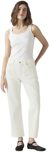 Levi's Women's Jeans 501 90s Ankle in Cotton, Straight Fit, White (Blank Slate), W28/L27