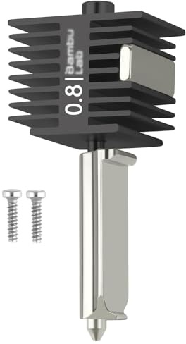 A1 Mini Hotend 0.8mm Compatible with Bambulab A1&A1 Mini 3D Drucker High Temp&Fast Speed Gehärteter Stahl düse+Verchromter Messing Heizblock Integrierte Struktur