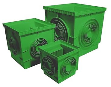 Pozzetto singolo in pp verde (cm 30x30)