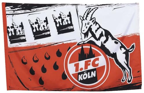 1. FC Köln Fahne - Wappen - 80 x 120 cm Flagge - Plus Lesezeichen I love Köln