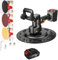 Lijadora eléctrica mortero albañilería - 6 Velocidades Ajustables(40-300RPM) con 4 Discos(Plástico/Esponja/Hierro/Lija)+Batería Li-ion Doble - 3.6kg Liviana para Yeso/Mortero/Hormigón,1batteries